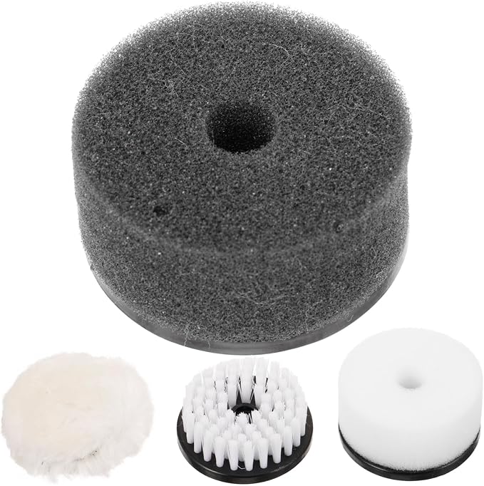 FRCOLOR 16pcs Shoe Cleaning Brush Polishing Dust Brushes for Shoes Includes Sponge Easy to Install Polish Attachments for Bright Finish