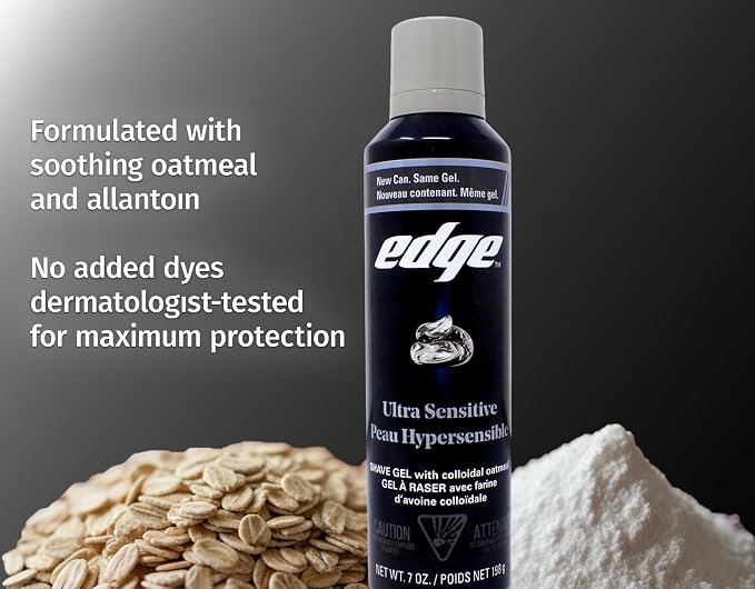 Edge Shave Gel, Fragrance Free, Ultra Sensitive 7 oz Pack of 9