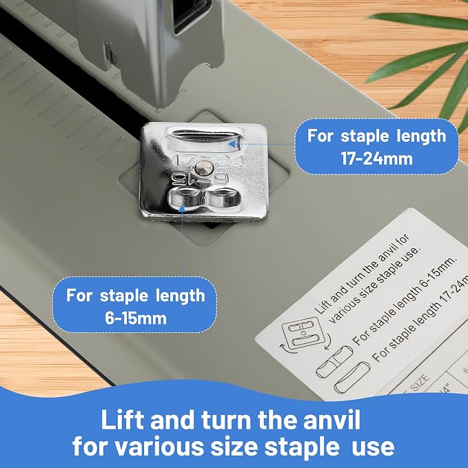 Heavy Duty Stapler,30-210 Sheet Capacity Office Stapler,Effortless Desk Stapler with 4000 Heavy Duty Staples,Professional Staple Remover Included