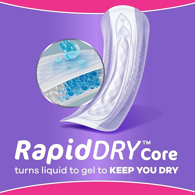 Always Discreet Adult Incontinence Pads for Women, Drier, 4 Drop Regular Length, Moderate Absorbency, Pads for Bladder Control Management, Bladder Leaks, & Postpartum Pads, 66ct