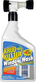 Krud Kutter Window Wash Cleaner, 32 oz, Streak Free Glass Cleaner for Windows, Mirrors and Glass Surfaces, Removes Dirt, Dust and Grime, Indoor and Outdoor Use