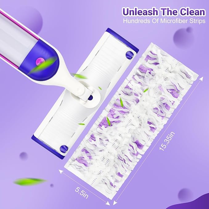 Pure Realm 32 Count Disposable Power mop Refills for Swiffer Power Mop Multi-Surface and PowerMop Wood , Unscented Powermop Clean Replacement Mopping Pad