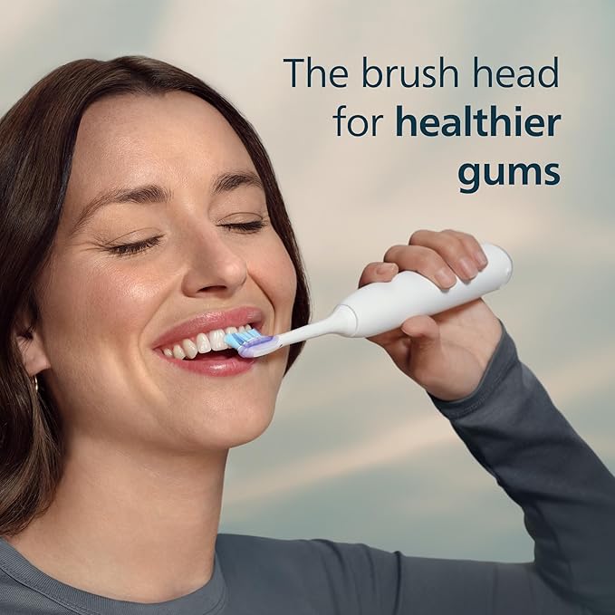 Philips Sonicare G3 2-in-1 Plaque Removal + Gum Care Brush Heads, Genuine Replacement Toothbrush Heads, White, 2 Pack, HX9052/65