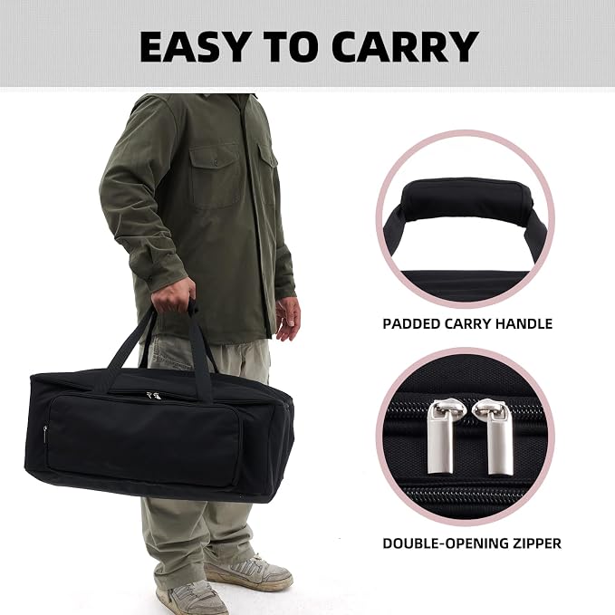 Carry Bag for Cuisinart CGG-180 Portable Grill with VersaStand, Case Only | Tear Resistant, Velcro Reinforcement, Thickened Handles, Accessories for Cuisinart Gas Grill Storage, BBQ Camping, Travel