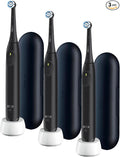 Oral-B Rechargeable Electric Toothbrush, iO Limited Simple Clean, 3 Cleaning Modes, Automatic Pressure Sensor to Protect Gums, Travel Case, Night Black (Pack of 3)
