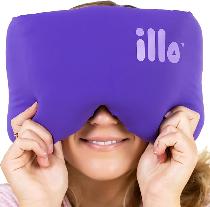 illo Wearable Pillow Sleep Mask | Soft Mulberry Silk Blend Patented Blackout Weighted Eye Mask for Women Sleeping | Her Great Birthday Gift for Mom Wife Sister Grandma Girlfriend Teacher & Friend