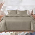California Design Den 3-Piece Duvet Cover Queen Size Set - 400 Thread Count, 100% Cotton Sateen, Soft Queen Duvet Cover Set Cotton, Button Closures, Corner Ties, Durable Bedding - Taupe