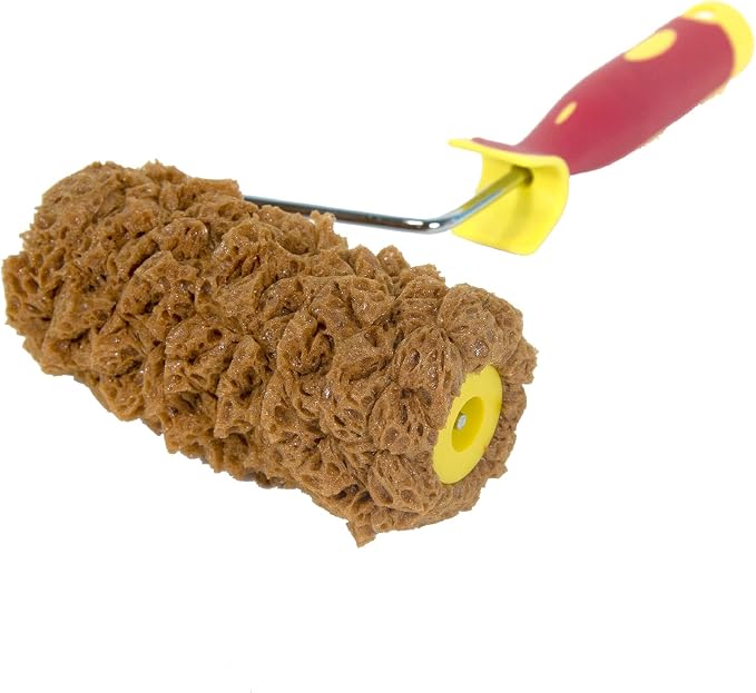 Hanroy Sponge Paint Roller Small 5" for Texture Painting Decorators Brush Tool, Fast and Easy Pattern Art Sponge Roller for Home Wall(RM458K)
