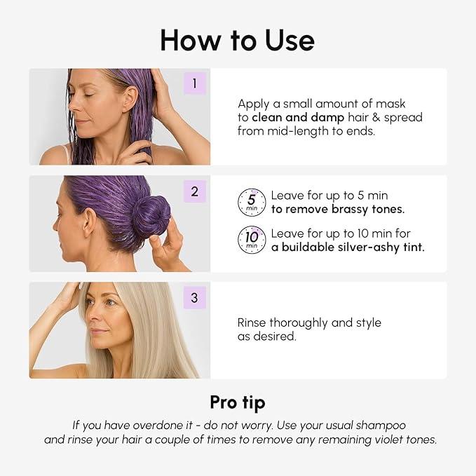MAREE Deep Conditioning Hair Mask for Damaged Hair Treatment – Keratin Hair Care for Hydrating Growth Repair Moisturizing – Dry Curly Color Refreshing – 10 Fl Oz, Purple