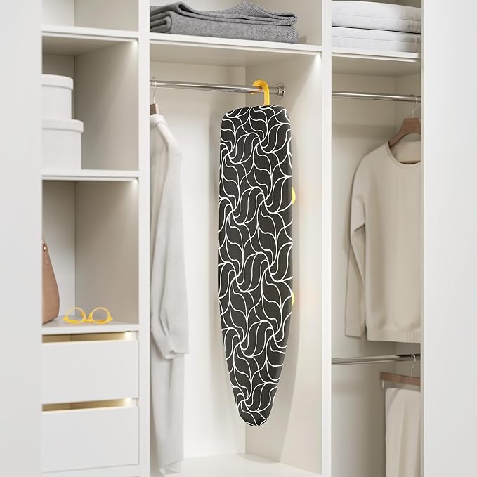 12"×38" Small Ironing Board Tabletop, Table Top Iron Board Small with Mesh Metal Base, Mini Tabletop Ironing Boards Space Saving, Compact Table Top Iron Boards Small with Non-Slip Feet, Black