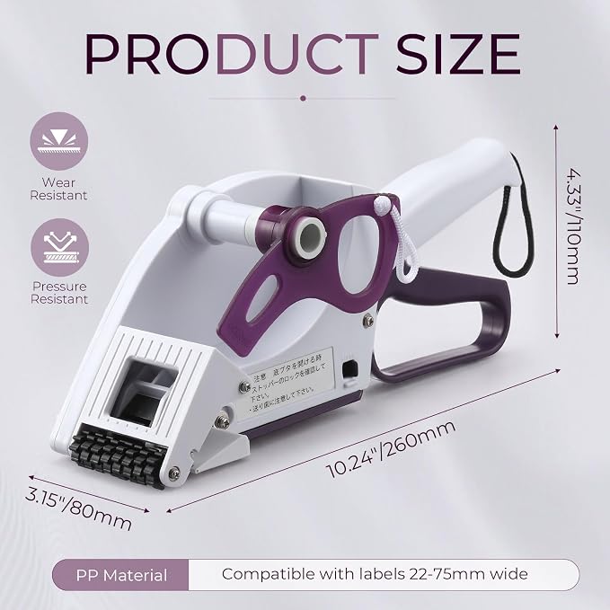 Hand Held Label Applicator, Manual Applicator Target Pasters Gun for Automatically Peel Off and Stick for Target Pasters Round Square Irregular Shape (Yh-60, 22-70mm Label Width)