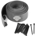 AggFencer Landscape Edging 4in Garden Edging Borders No Dig 33ft | Flexible Landscaping Edging Kit for Flower Bed Lawn Yard Grass Gray with 61 Pcs Spikes