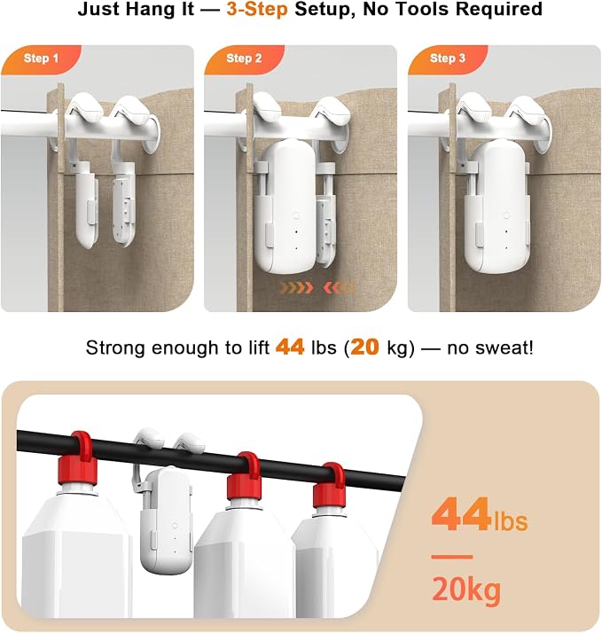 Automatic Curtain Opener with Remote, Compatible with Alexa and Google Home, Smart Curtain Opener for Roman/U/T Rails, Bluetooth Curtain Opener with App/Timer, Gifts for Women and Men
