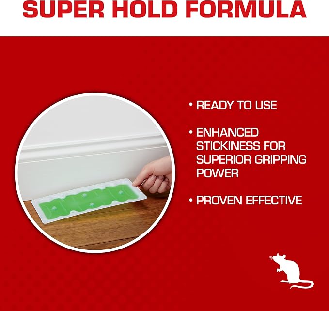 Tomcat Super Hold Glue Traps Rat Size, 2 Traps | For Rats, Mice, Snakes, Cockroaches, Spiders, and Scorpions, Ready-To-Use
