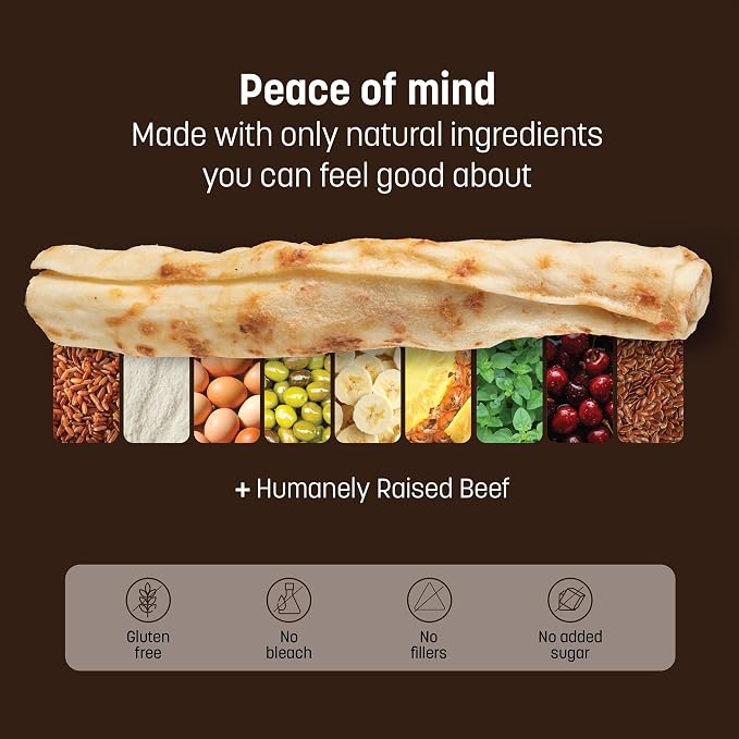 Earth Animal No Hide Stix - Long Lasting Rawhide Free Small Dog Chews Sticks, Beef - 80 Count Extra Value Pack