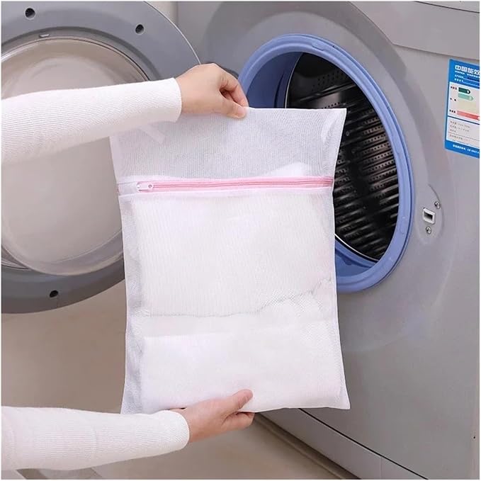Zipped Laundry Bags Reusable Washing Machine Clothing Care Washing Mesh Net(1pcs b)