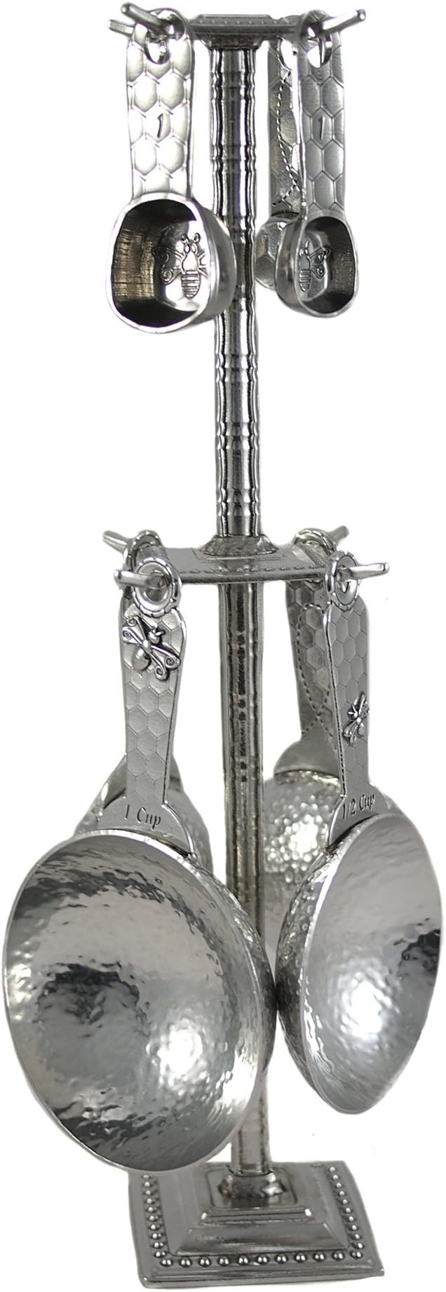 Crosby & Taylor Honeybee Pewter Measuring Cups and Spoons Super Post Set