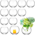 12 Pcs Fish Bowl Bubble Vase Bulk,3.5" h X 4.7" w
