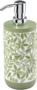 Avanti Linens - Lotion Pump/Soap Dispenser, Resin Countertop Accessories, Guest Bathroom Essentials (Stratford Collection, Green)
