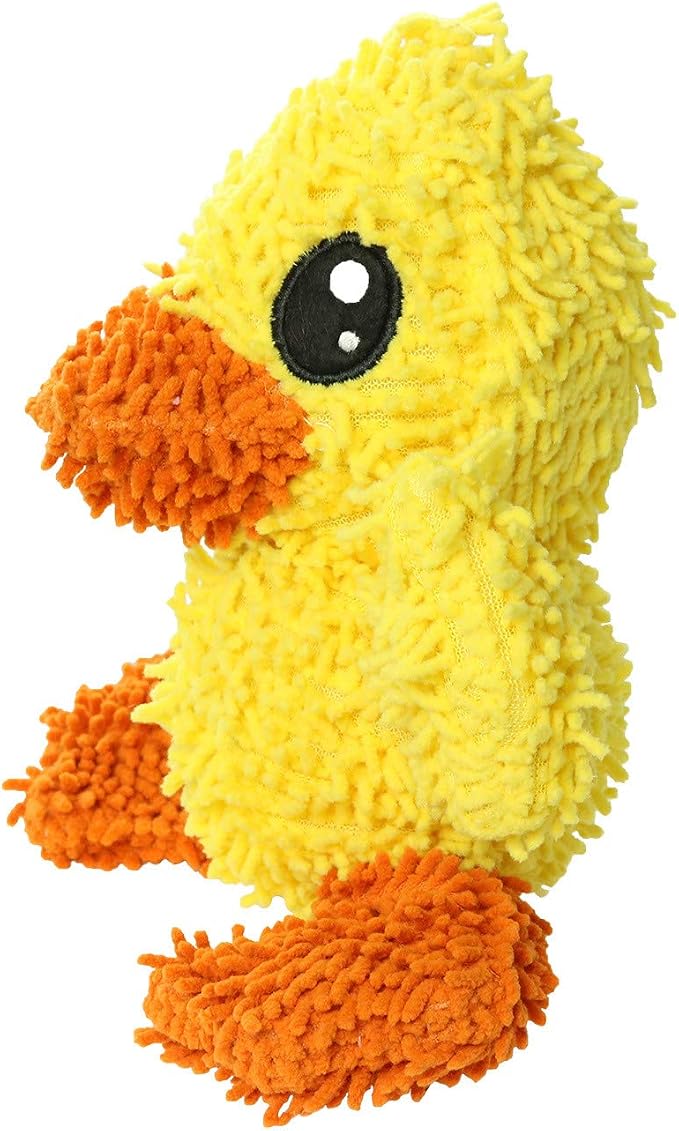 MIGHTY Tuffy Microfiber Medium Ball Duck Dog Toy | Ultra Durable Plush Toy with Multiple Layers & Reinforced Seams , Washable and Floats , Mighty® Construction
