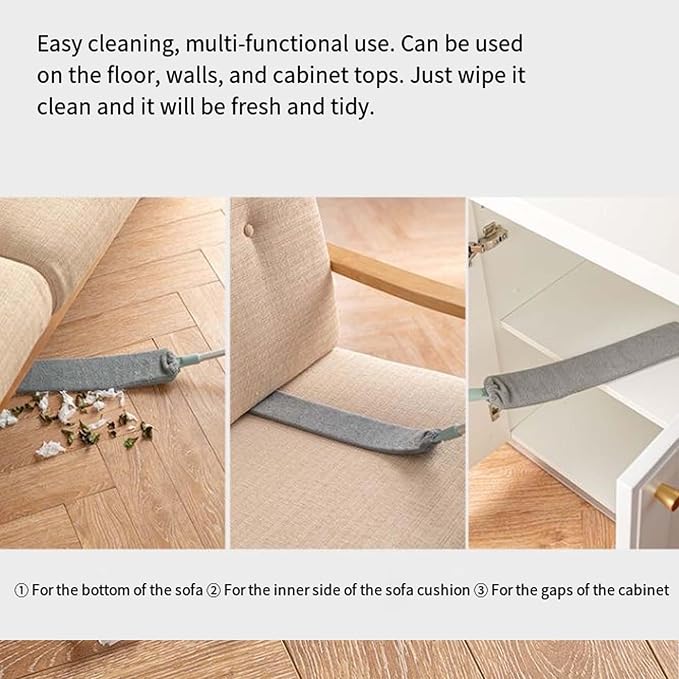 2026 New Retractable Gap Dust Cleaning Artifact with 3 Microfiber Dusting Cloths,Extendable Duster Cleaning Tool,Reusable Washable Dusting Wand for Home,Ceiling,Blinds,Furniture(1PCS)