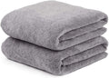 JML Microfiber Bath Towels, 2 Pack, 30 in x 60 in, Grey | Oversized, Ultra Soft, Super Absorbent, Fast Drying, No Fading, Use for Sports, Travel, Fitness, SPA, Yoga