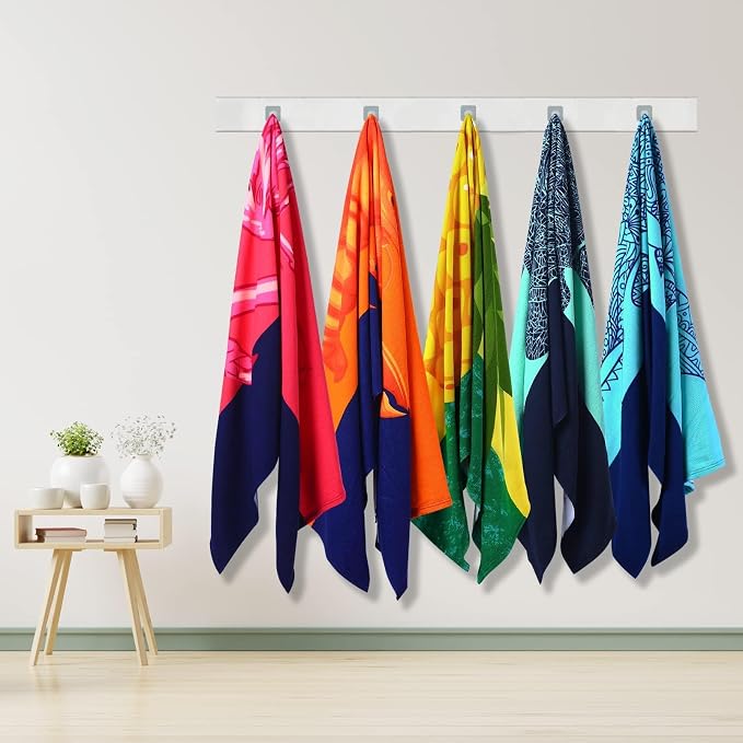 6 Packs Oversized Terry Beach Towel Set 36 x 72 Thin Extra Large Big Soft Bulk Towels Blanket Clearance XL Travel Adult Essentials Cruise Accessories Pool Camping Swim Must Haves Vacation Necessities
