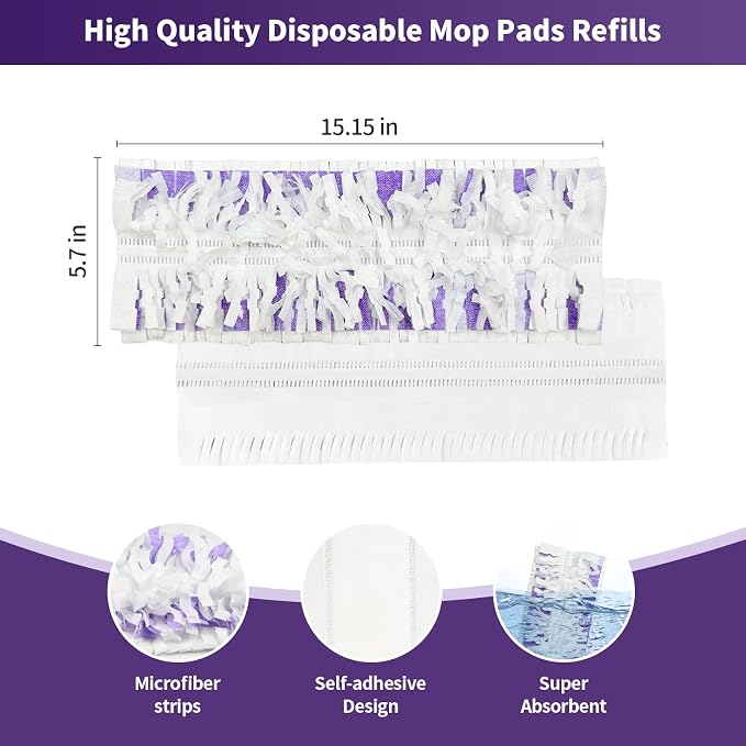 16 Pack Disposable Mopping Pads Refills for Swiffer PowerMop Multi-Surface,Swiffer Mop Pad Replacement Kit for Floor Cleaning