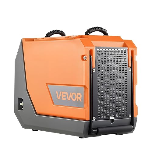 VEVOR 180 Pints Commercial Dehumidifier with Pump/Drain Hoses, Portable Crawl Space Dehumidifiers for Basement Storage Room Industrial Grade, Auto Defrost, Heavy-duty LLDPE,Foldable Handle