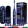 Wagner Stern WHITEN+ Electric Toothbrush, 48,000 VPM, Pressure Sensor, 5 Modes, 8 Brush Heads, Travel Case