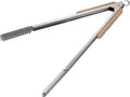 Captain Stag UG-3228 / UG-3231 / UG-3273 Outdoor BBQ Tongs, Wood Grip, Stainless Steel, Stopper Included