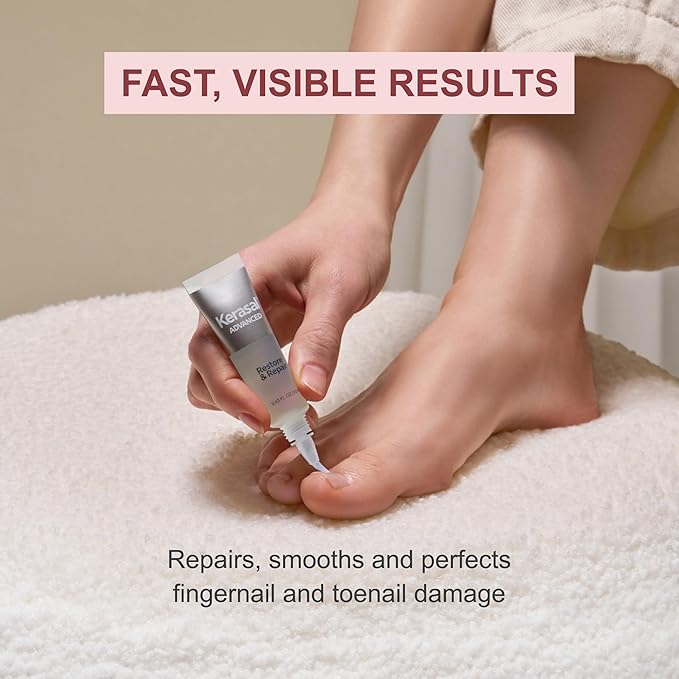Kerasal Restore & Repair Nail Care Brush - Controlled Nail Repair for Damaged Nails, Quickly Improves Appearance and Smooths Uneven Texture, 0.43 fl oz, Includes 2 Applicators