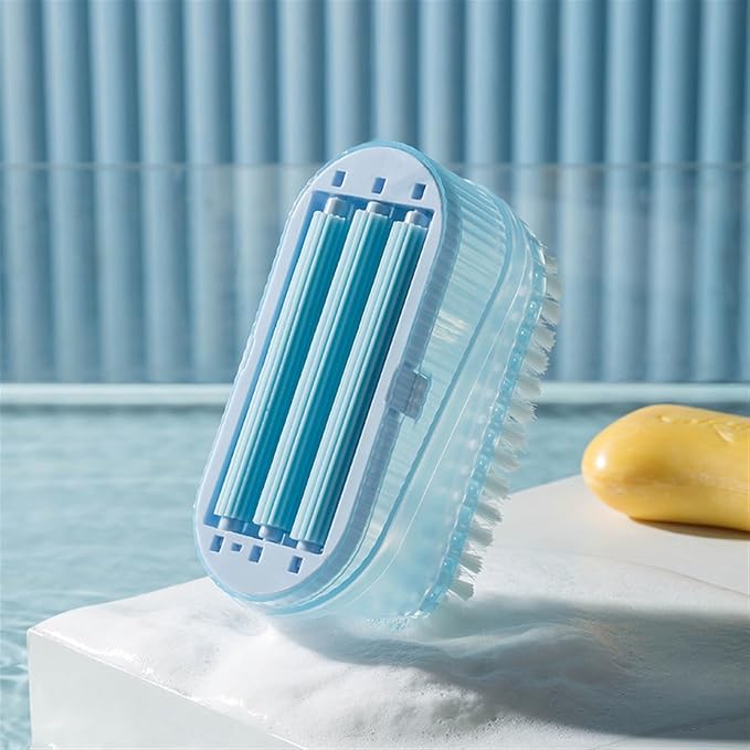 Soap Holder Soap Lathering Box with Roller Laundry Brush No Hand Scrub Multi Functional Drainer Organiser for Bathroom & Kitchen