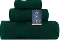 COZYART Luxury Bath Towel Set 3 PCS, Dark Green 100% Turkish Cotton 650 GSM | OEKO-Tex 100 Certified Zero Twist Ring Spun, Soft Absorbent Quick Dry, Plush Fluffy, Breathable Hotel Quality for Daily Use