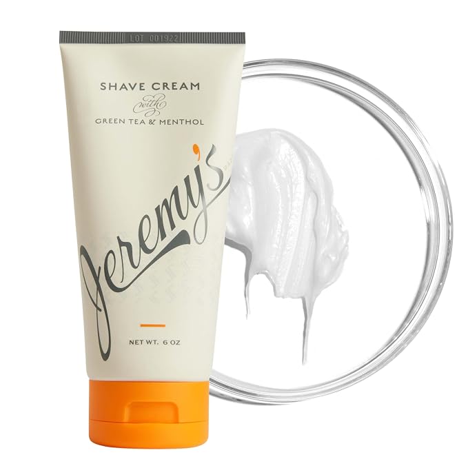 Jeremy’s Razors for Men, Precision 5 Shaving Kit, 4 Razor Cartridges, Shave Cream 6oz with Aloe + Cocoa Butter, Post Shave Balm 3.4oz, Ergonomic Grip Handle, Travel Bag, 8 Piece Set