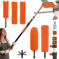 SISIUPASSIE 30FT Reach Ceiling Fan Cleaner Duster, Ceiling Fan Blade Cleaner with Extension Pole, Washable & Replaceable Microfiber Feather Duster Kits