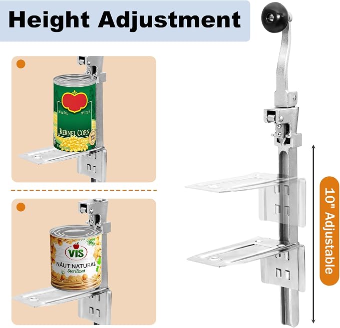Commercial Can Opener Heavy Duty Replace #2 12100, Industrial Can Opener, 16” Manual Can Opener with Stainless Steel Blade for Restaurant, Hotel, Bar, Home