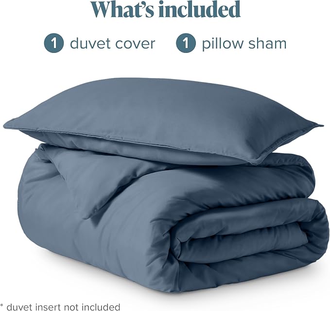 Bare Home Bedding Duvet Cover Extra Long Size - Premium 1800 Super Soft Collection - Lightweight, Cooling - Soft Breathable Bedding Duvet Cover (Twin/Twin XL, Bering Sea)