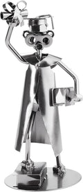 BRUBAKER Nuts and Bolts Sculpture Graduation Bachelor Master - Handmade Iron Figure Metal Man Examination - School Metal Figure Gift Idea for Students
