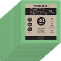 Swedish Dishcloths for Kitchen XL, 30 Sheet Roll, Biodegradable & Compostable, Reusable Paper Towel Cleaning Cloths, 11" x 10", No Odor, Washing Dishes, Ultra Absorbent Cellulose Sponge Towel, By LOLA