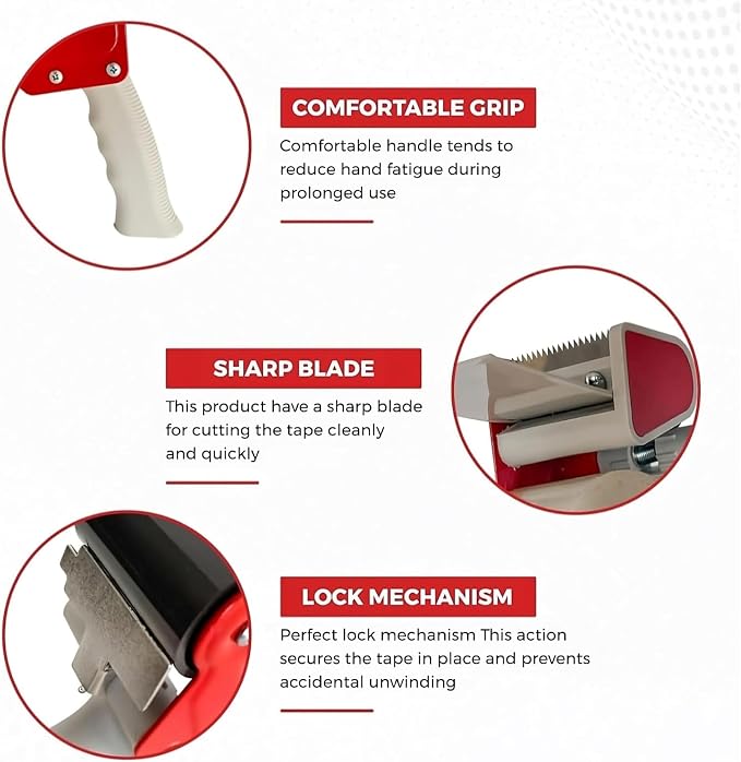 ASA Standard 2" Tape Gun Dispenser for Packing & Shipping | Strong, consistent seal on all box types. Designed for packing, shipping and mailing tasks.