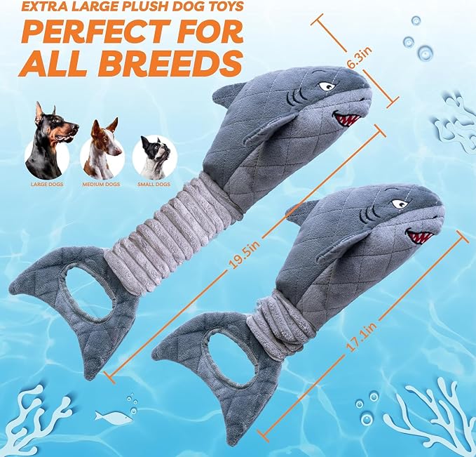 LEGEND SANDY Large Squeaky Dog Toys to Keep Them Busy, Interactive Plush Dog Toy,Crinkle Tug of War Dog Chew Toy for Small, Medium, and Large Dog