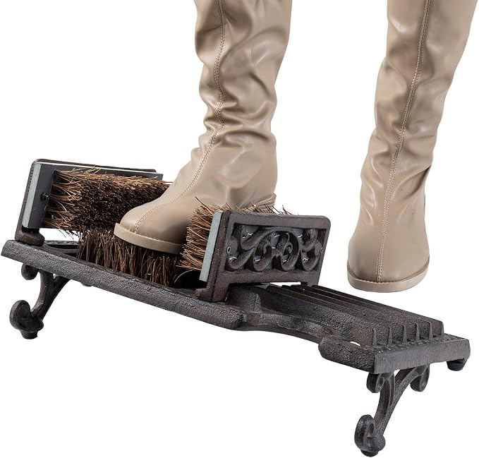 Boot Scraper Outdoor Shoe Brush with Flaps,Cleaning Heavy-Duty Shoe Cleaner and Boot Scrubber for Mud,Dirt, Snow,Durable Weather-Resistant Outdoor Shoe Cleaning Tool