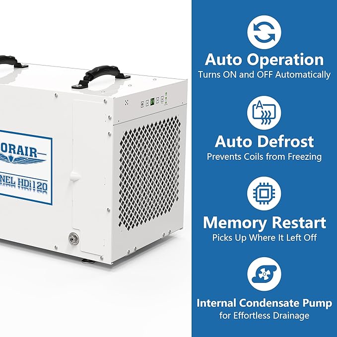 ALORAIR Sentinel HDi120 Commercial Dehumidifier with Pump, 235 Pints Whole Homes Dehumidifier for Crawl Spaces, Basements, up to 3,300 sq. ft. cETL