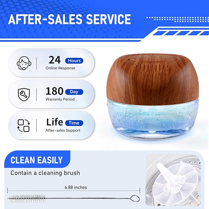 Water-Based Purifier Air Washer, Air Revitalizer & Freshener, Air Fresher with 7 LED Color Changing Light for Rooms (DarkYellow)