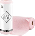 Fantasticlean Microfiber Cleaning Cloth Roll -30 Pack, Tear Away Microfiber Towels, 12" x 12", Reusable, Washable, Scratch Free, Ultra Absorbent Dishcloth for All-Around Cleaning Supplies (Pink)