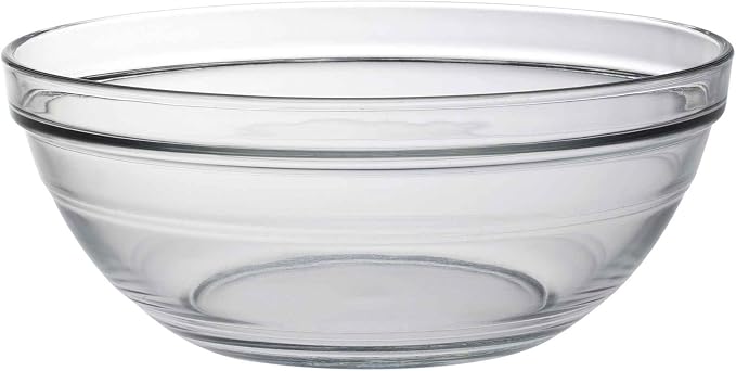 Duralex Made In France - Lys Stackable Clear Glass Bowl, 1-1/2 Quarts 8 Inches