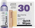 Jason Markk Essential & Quick Wipes Shoe Care Bundle - Essential Cleaning Kit (4oz Deep Cleaning Solution & Durables Brush) + Quick Wipes (30 Pack), Sneaker Cleaner & On-the-Go Stain Remover
