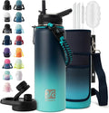 DYSANKY Insulated Water Bottle | Thickened Stainless Steel Vacuum Metal | Portable Sports Water Jug for Gym and Hiking with Straw, Carrier Bag, Handle Strap | BPA-Free 40 oz