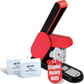 Better Office Products Heavy Duty Modern Stapler, Effortless Lever, 190 Sheet Capacity, 2,000 Heavy Duty Staples Included, Desk Stapler, Large Commercial Office Stapler (Red)